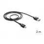 Cavo USB DeLOCK 85554 USB 2.0 2 m USB A Mini-USB B nero