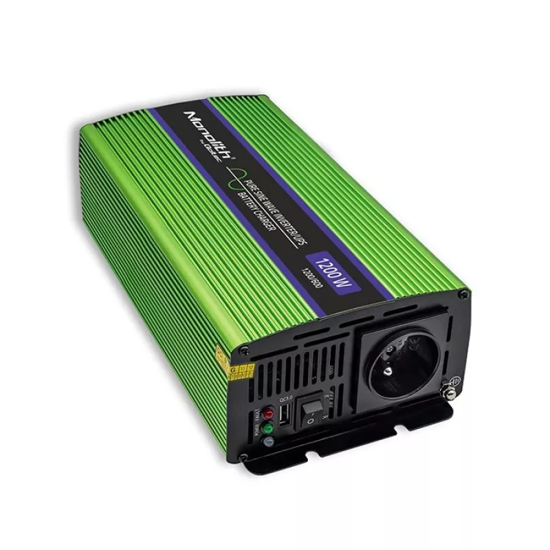 Inverter per auto Qoltec Monolith 1200 W Verde 12 V