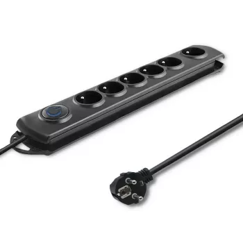 Protezione da sovratensione Qoltec 50112 nero 6 prese AC 230V 3m