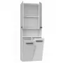 Armadietto portabagno top e shop NEL 2K DK BPOŁ — a libera installazione, 3 ripiani, 600×300×1740 mm, bianco