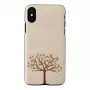 Custodia per smartphone Man and Wood per iPhone X/XS, legno di melo, nero
