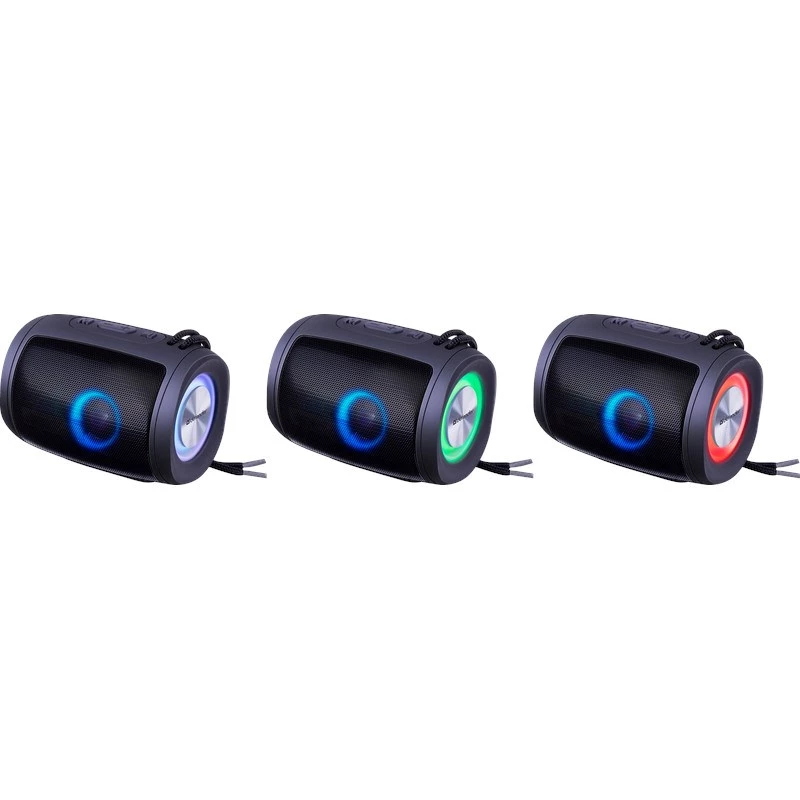 DEFENDER Enjoy S200 65200 altoparlante Bluetooth portatile, TWS, 5 W, luce LED, FM, microSD, batteria da 10 h, nero