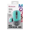 Defender Feam MM-296 52294 mouse wireless, click silenzioso, ottico, 1600 DPI, USB, menta