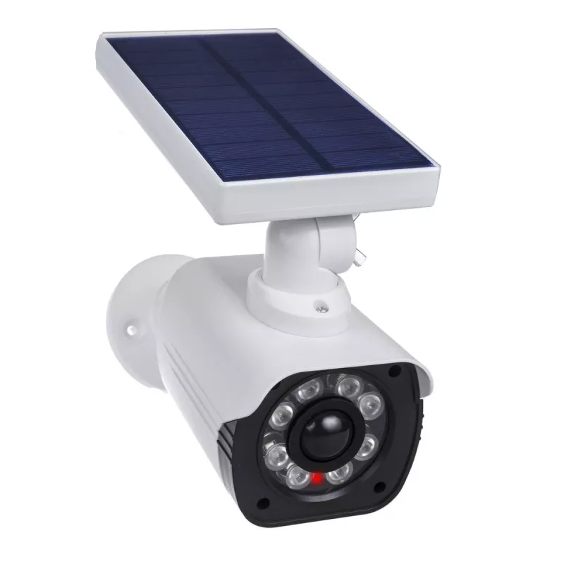 Telecamera di sorveglianza finta con pannello solare e luce LED SOL1800S CEE