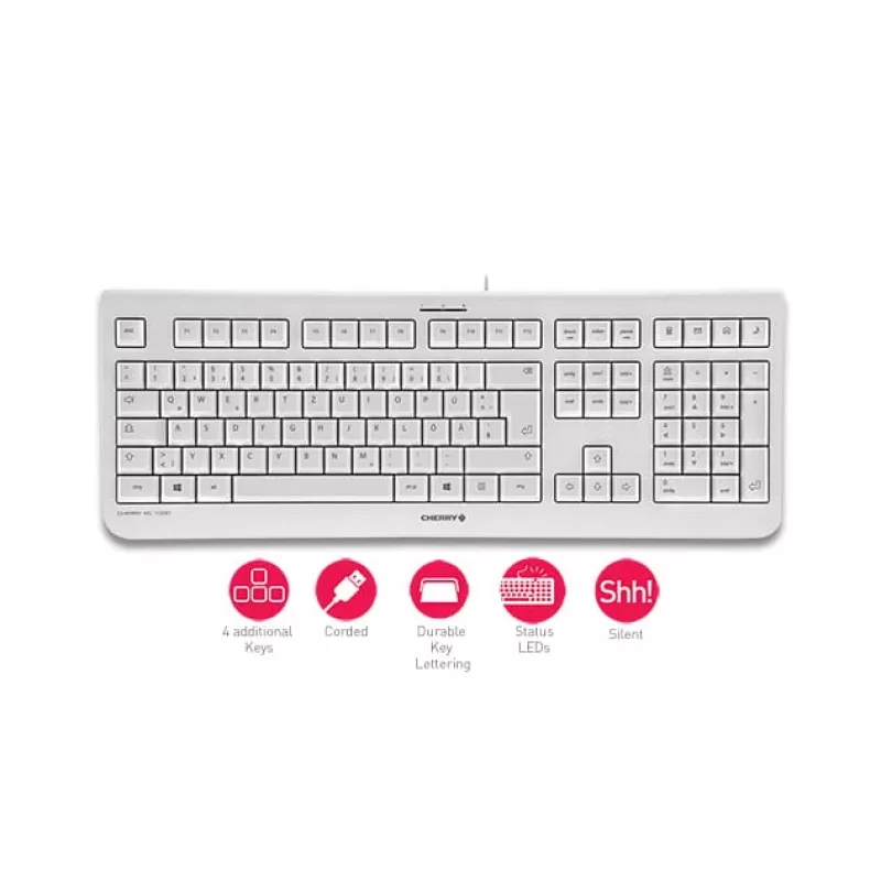 Tastiera CHERRY KC 1000 home USB layout svizzero grigio