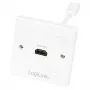 LogiLink AH0014 Presa a muro HDMI, 1 porta, bianca