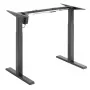 Ergo Office Scrivania elettrica regolabile in altezza, grigia, altezza max 123 cm, 80 kg - senza piano, per lavoro in piedi e seduti, ER-433