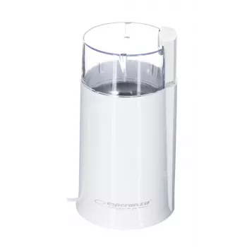 Macinacaffè elettrico a lame ESPERANZA EKC001W — 160 W, capacità 50 g, lame in acciaio inox, bianco traslucido