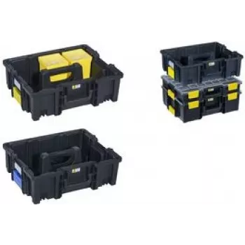 Valigetta per attrezzi allit EuroPlus Pro KC44.150/2L polipropilene nero/giallo con 2 cassette portaminuteria