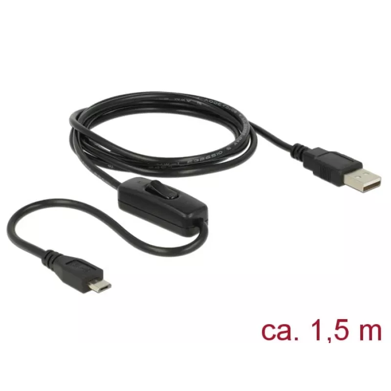 Cavo USB DeLOCK 84803 USB 2.0 1,5 m USB A Micro-USB B nero