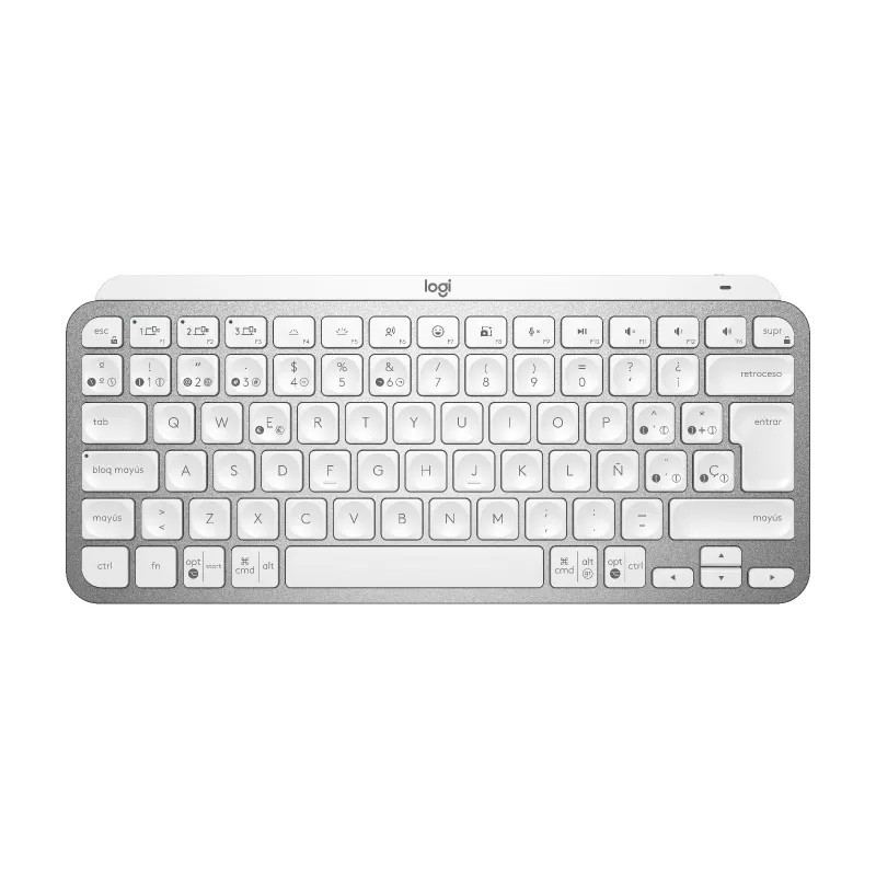 Mxkeys Mini tastiera wireless illuminata grigio chiaro - Esp - Mediter