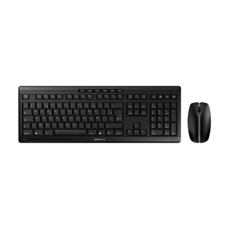 CHERRY Stream Desktop tastiera mouse inclusi ufficio RF wireless AZERTY francese nero