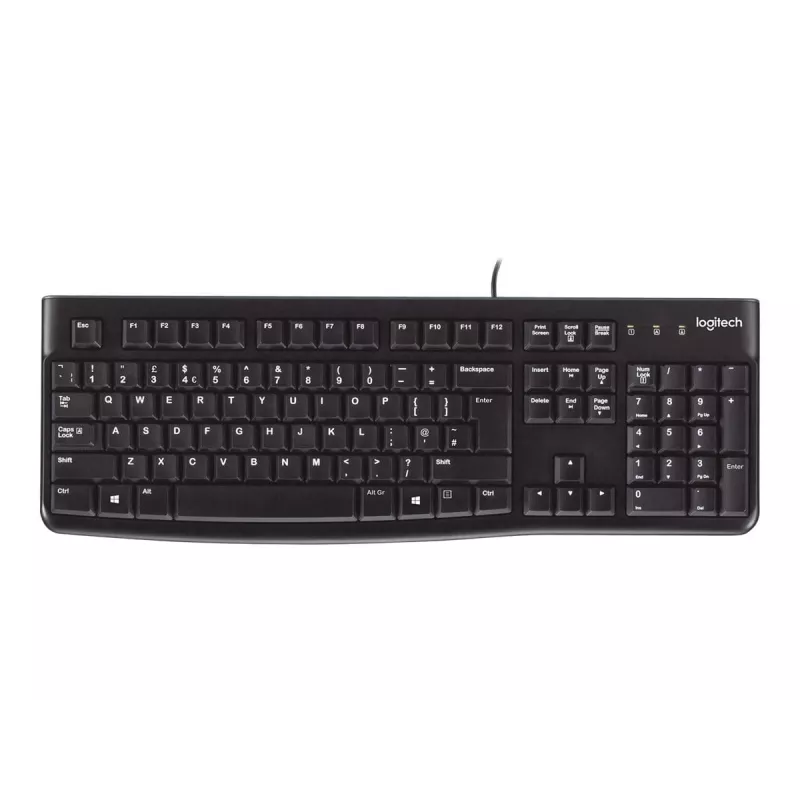 K120 Tastiera con filo, con filo, USB, QWERTZ, nero