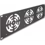 Delock 66747 pannello ventole per rack da 19 pollici per 3 ventole da 120 mm, 3U, metallo, grigio scuro