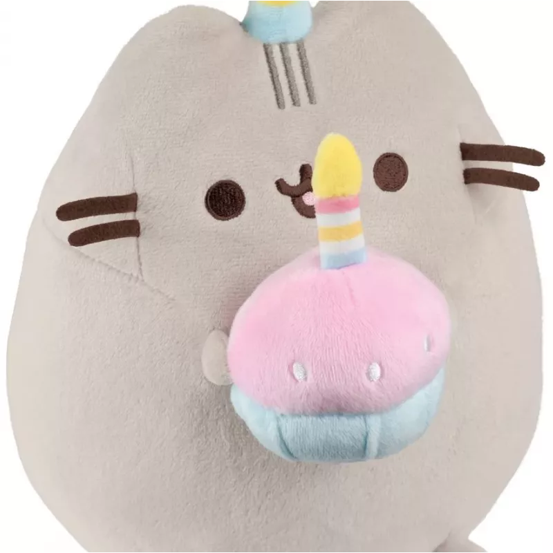Peluche Pusheen di Pusheen — peluche 24 cm con cappello di compleanno e torta