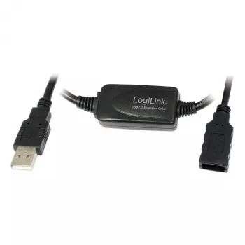 Cavo USB LogiLink UA0143 USB 2.0 connettore maschio USB-A a femmina 10,00 m nero