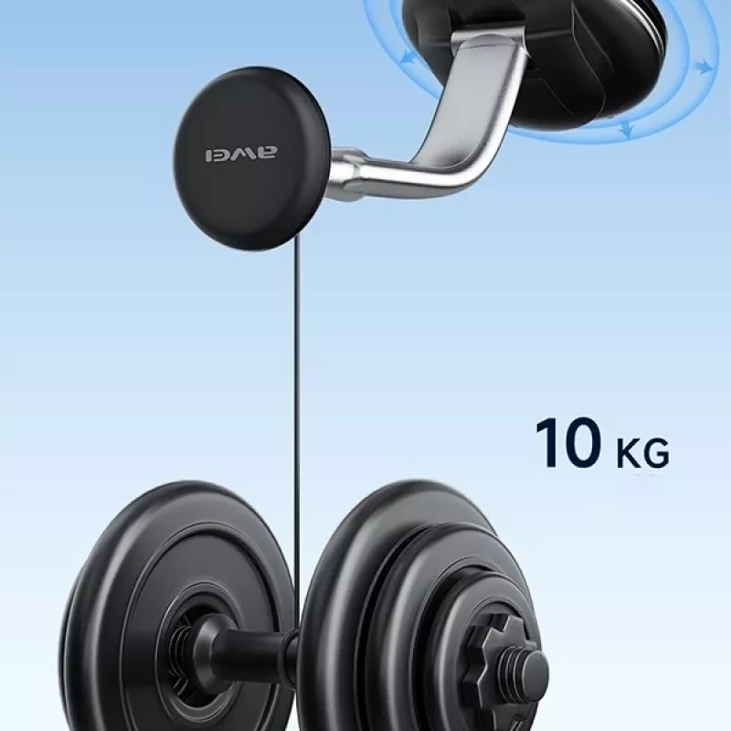 Supporto magnetico per cellulare Awei X45 per montaggio su parabrezza e cruscotto, compatibile con smartphone