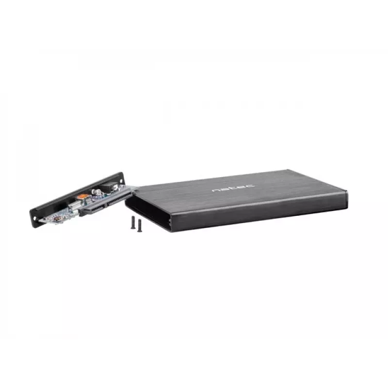 NATEC RHINO GO case USB 3.0 per HDD/SSD SATA 2,5'', nero alluminio