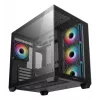 Case PC DeepCool CG530 4F Midi Tower nero — vetro temperato, ATX/ITX/Micro ATX, 3 ventole 120mm, USB-C