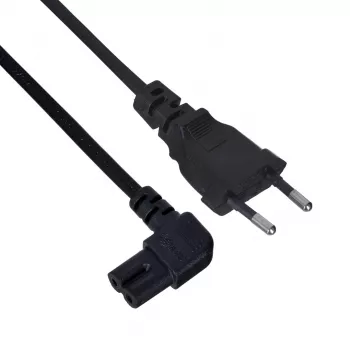 Cavo di alimentazione SAVIO CL-144, 3 m, 2 poli angolare su spina IEC tipo E, nero
