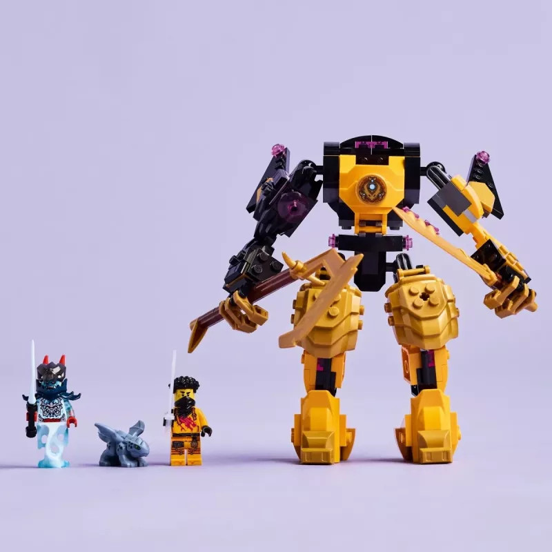 Set LEGO NINJAGO 71839 Mech da combattimento Spinjitzu di Arin, 213 pezzi, 2 minifigure, altezza 160 mm
