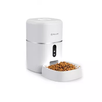 Distributore automatico di cibo Tellur TLL331461 con telecamera UltraHD, 4 l, bianco