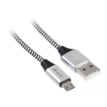 Cavo USB Tracer TRAKBK46928 1m USB A Micro-USB B nero argento