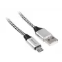Cavo USB Tracer TRAKBK46928 1m USB A Micro-USB B nero argento