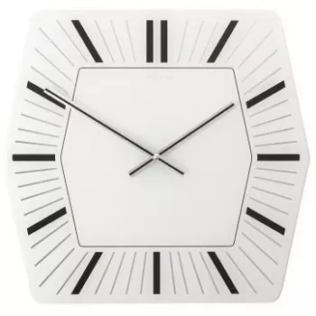 NeXtime orologio 8128wi Hexagon, 43x43 cm, da parete, bianco
