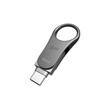 Chiavetta USB Silicon Power Mobile C80 64 GB USB Type-A / USB Type-C 3.0 (3.1 Gen 1) titanio