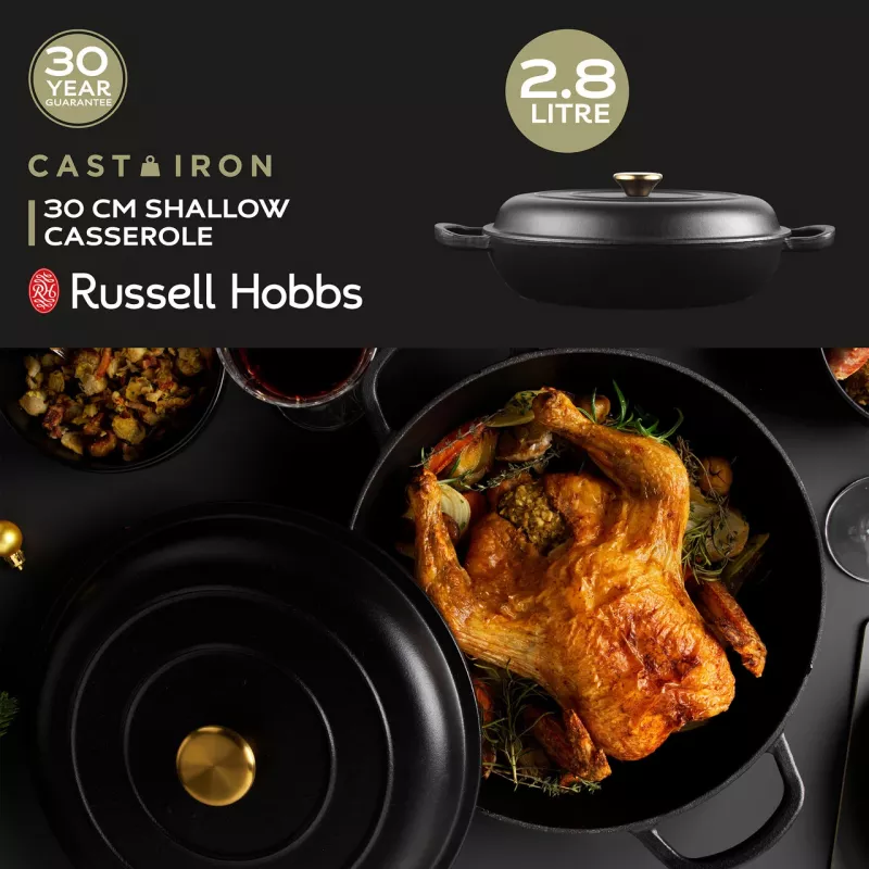 Casseruola in ghisa Russell Hobbs RH02525BEU7 30 cm, nero