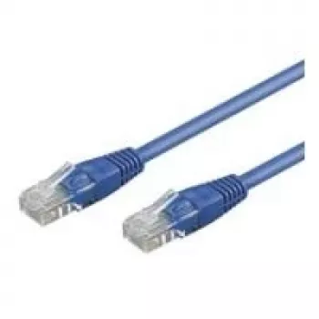 Wentronic Goobay cavo patch CAT 6, U/UTP, blu, 3 m - misto rame CCA (68407)