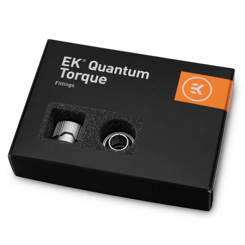 Raccordo EK Water Blocks EK-Quantum Torque HDC 12, confezione da 6, titanio satinato