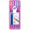 Staedtler triplus fineliner 334 Set pastello, 0,3 mm, 6 colori