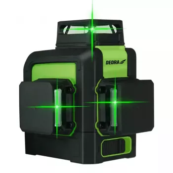 Livella laser Dedra MC0904 Verde — portata 30 m, raggio verde, layout compatto