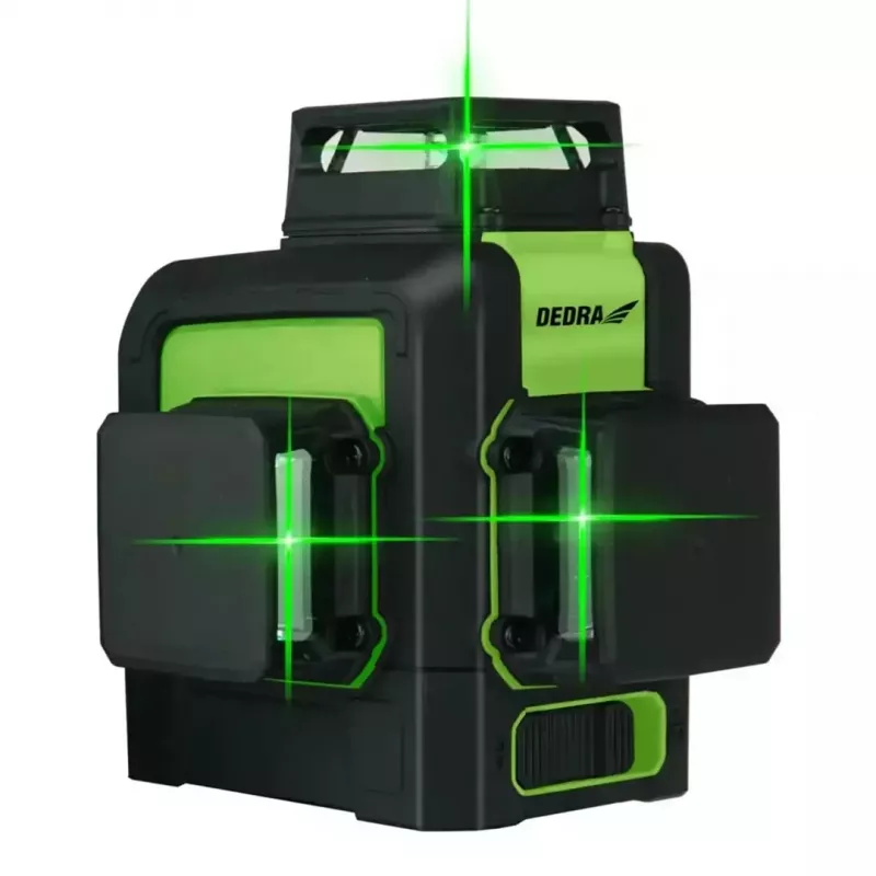 Livella laser Dedra MC0904 Verde — portata 30 m, raggio verde, layout compatto