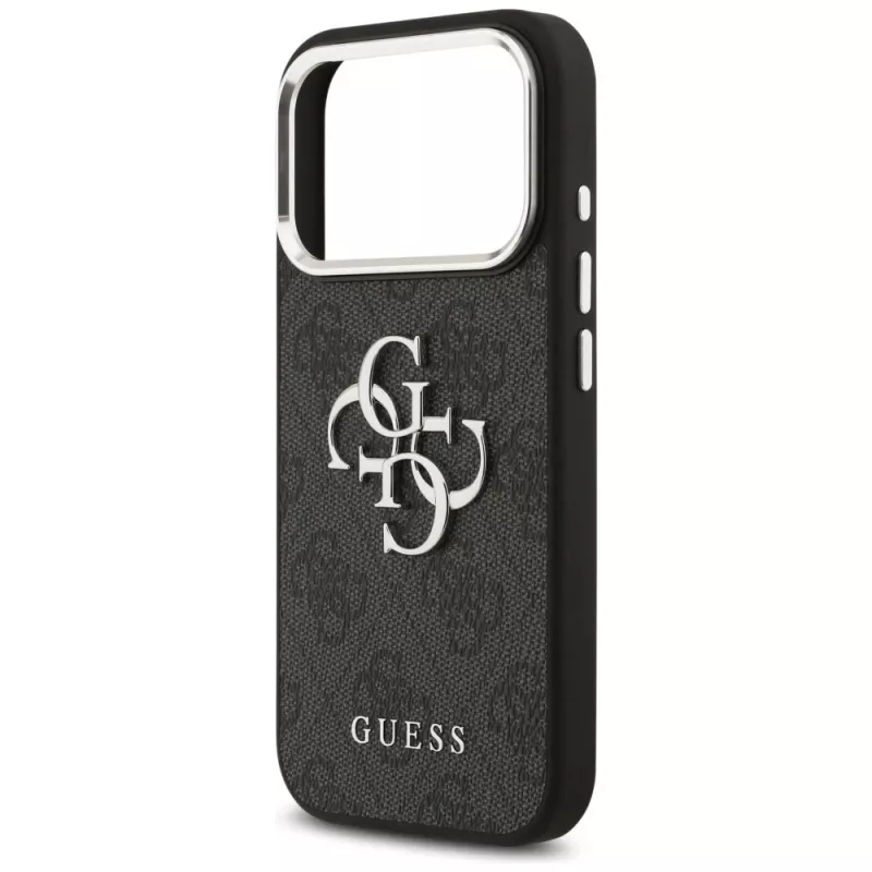 GUESS | Hardcase 4G | Back cover | iPhone 17 Pro Max | Apple | pelle ecologica/PC/plastica/TPU | nero