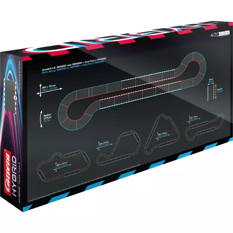Pacchetto di espansione pista slot car CARRERA Hybrid Track Pack 2 espansione / set auto