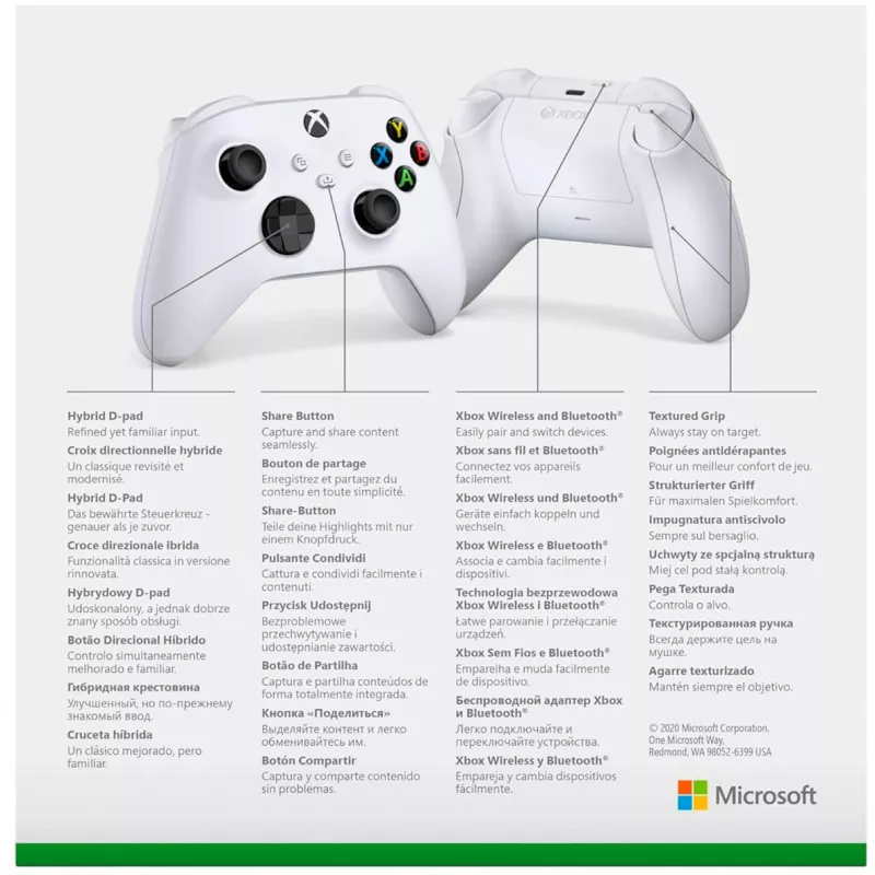 Gamepad Microsoft Xbox Wireless Controller bianco