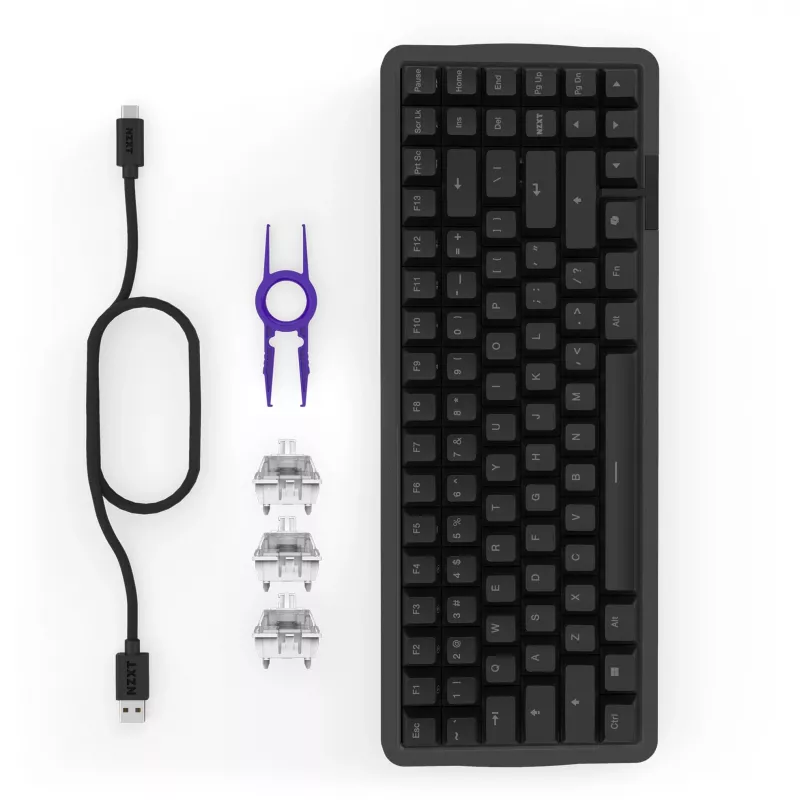 FUNCTION Elite MiniTKL, tastiera gaming nera, layout DE, NZXT Swift