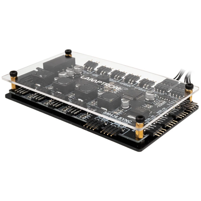 Lamptron PCI Controllore ventole RGB e LED SM436 Sync Edition, nero