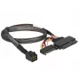 Cavo Delock SFF-8643 connettore maschio > U.2 SFF-8639 connettore femmina + connettore alimentazione SATA 50 cm (84819)