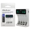 Caricabatterie QOLTEC 50848 per celle NiMH AAA (R03) e AA (R6) con display LCD