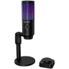 LORGAR SMP40, microfono RGB con tasto di mute esterno e supporto in metallo, nero