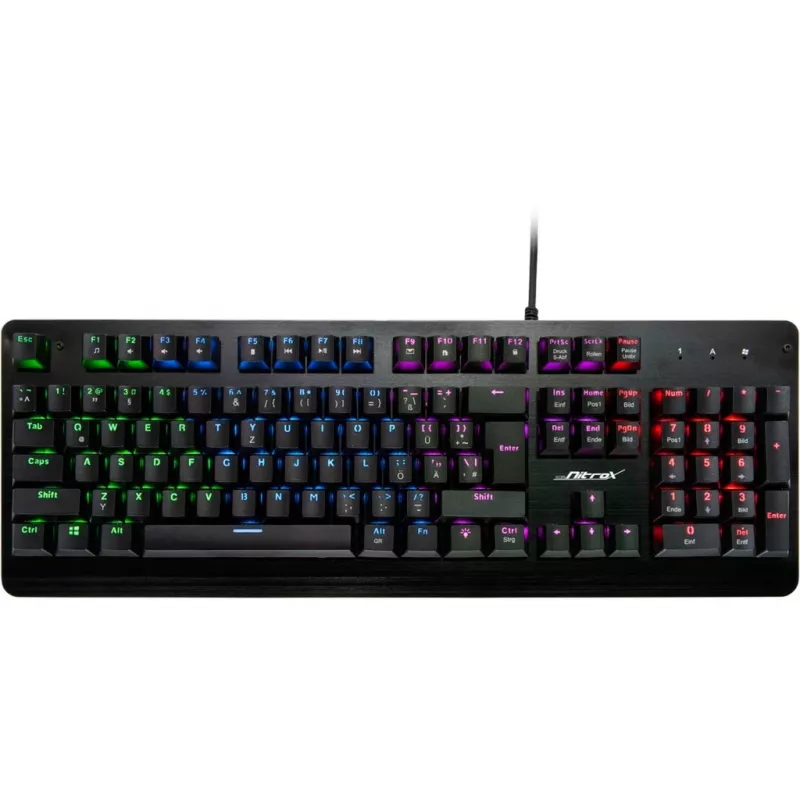 Tastiera Inter-Tech NK-2000ME USB QWERTZ nera (88884100)