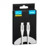 Cavo USB-C a USB-C IBOX IKUTC2W 2 m, USB 2.0, 3 A, bianco, rivestimento in tessuto intrecciato