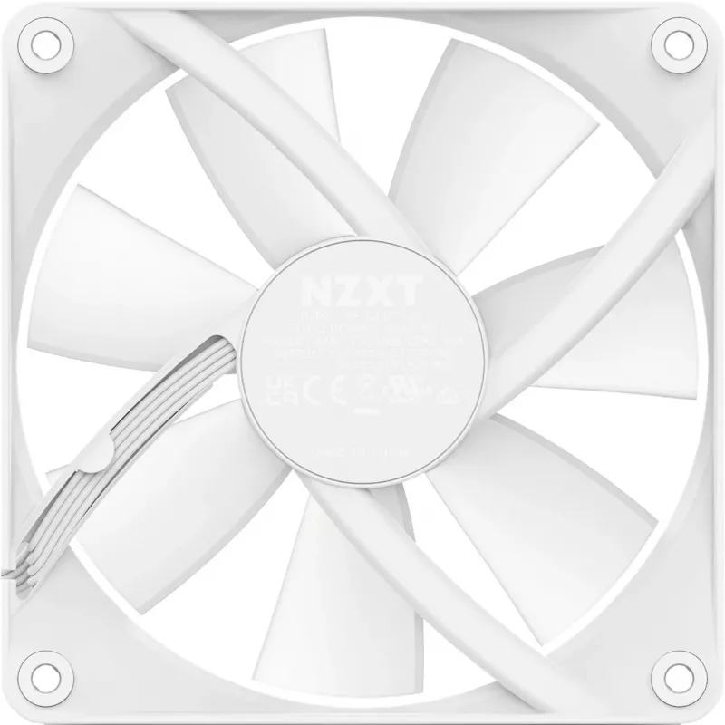 NZXT F120 RGB Core RF-C12SF-W1 ventola per case da 120 mm, 500–1800 RPM, PWM, bianca