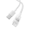 Baseus Gem Cavo USB a IP 2.4A ricarica rapida 2 m Bianco