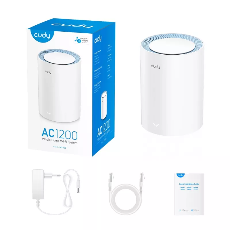 Sistema Mesh Cudy M1200 dual-band Wi-Fi 5 802.11ac bianco
