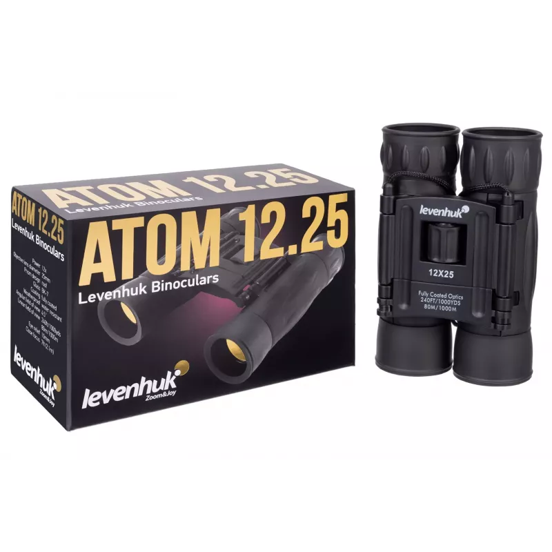 Levenhuk Atom 12x25 binocolo Roof nero